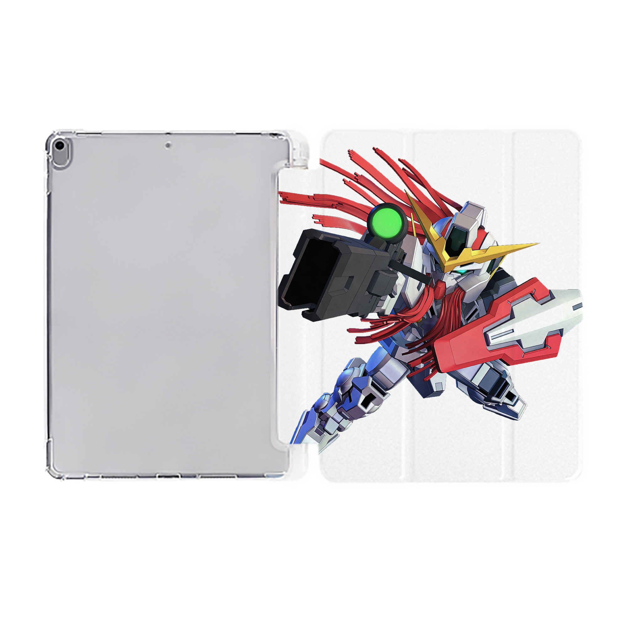 （画像用） 機動戦士ガンダム Mobile Suit Gundam IPad ケース ペン収納付き 三つ折りスタンド PUレザー×シリコン 対応機種9.5/10.5/10.9インチ